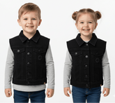 PRENTL KIDS DENIM SLEEVELESS VEST JACKET - Smgarment's